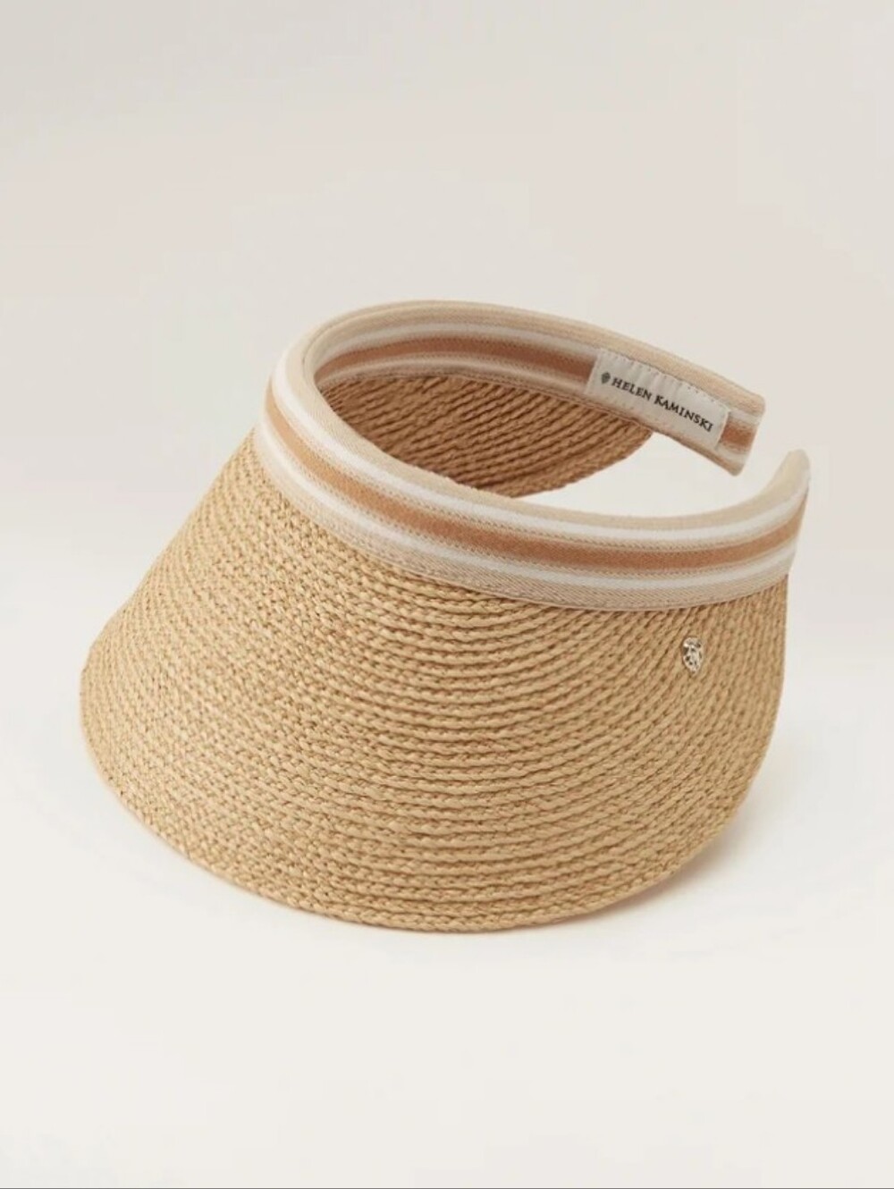 Helen Kaminski Bianca 12 Raffia Logo Visor